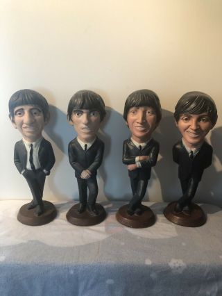 Esco 1984 Beatles Chalkware Statues Set Of 4