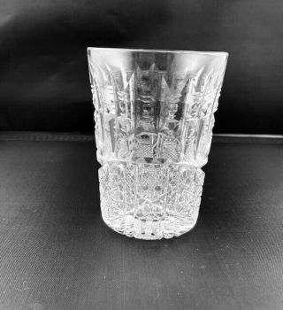 American Brilliant ABP Cut Glass signed Libbey Ellsemere pitcher & glasses 9