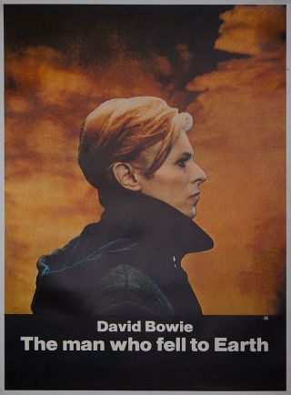 David Bowie / The Man Who Fell To Earth (1976) Vtg Half Subway Poster