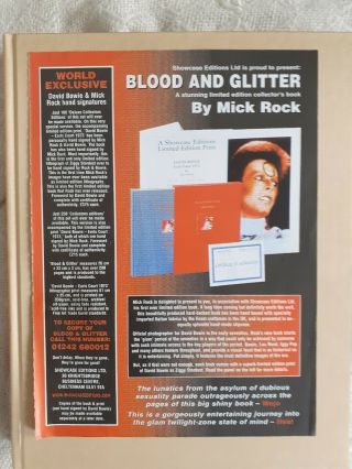 David Bowie Blood And Glitter Book And Limited Edition Print 79/100 Autographed 8