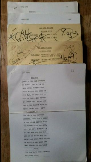 One Life to Live incomplete scripts,  1975 4