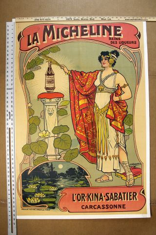 La Micheline (1895) Art By Charles Henri Beauvais 46 " X 30.  5 " French Advertis.