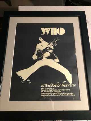 1969,  The Who Boston Tea Party Poster 50th Anniversary