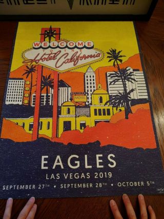 The Eagles Las Vegas 2019 Event Poster 184/350 Hotel California Mgm