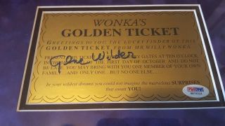 Gene Wilder Willy Wonka Cast 10 Signed Golden Ticket PSA JSA LOA 2
