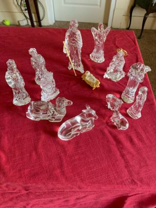 Waterford crystal full Christmas Nativity set includes Millennium nativity 11