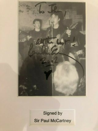 Beatles Paul Mccartney Autograph,  2002 Paul Mccartney Signed With