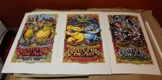Grateful Dead Posters Fare Thee Well Masthay Chicago,  Il Triptych 7/3 - 5/2015 S&n