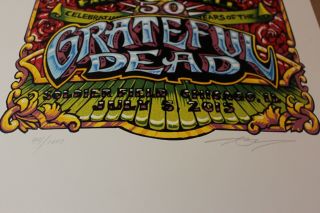 GRATEFUL DEAD POSTERS FARE THEE WELL MASTHAY CHICAGO,  IL TRIPTYCH 7/3 - 5/2015 S&N 6