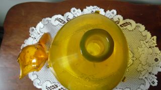 Vintage Blenko Art Glass Decanter Wayne Husted 5912 Jonquil Yellow 12