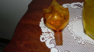Vintage Blenko Art Glass Decanter Wayne Husted 5912 Jonquil Yellow 2