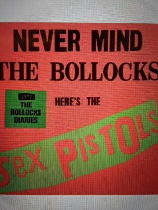 The Sex Pistols Johnny Rotten Hand Signed Book Never Mind The Bollocks Rare