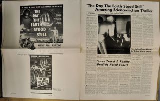 THE DAY THE EARTH STOOD STILL 1951 PRESSBOOK MICHAEL RENNIE PATRICIA NEAL 6