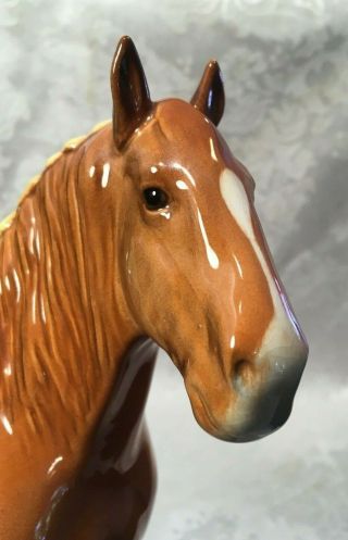 Vintage Beswick Shire Horse - 818 - Chestnut 5