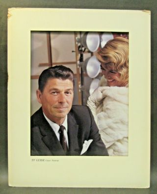 1961 Ronald Reagan & Dorothy Malone Tv Guide Cover Portrait Dye Transfer Print