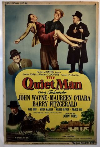 Quiet Man Movie Poster (good) 40x60 1951 John Wayne Barry Fitzgerald 046