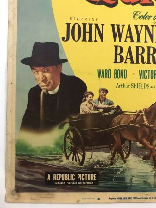 QUIET MAN Movie Poster (Good) 40X60 1951 John Wayne Barry Fitzgerald 046 5