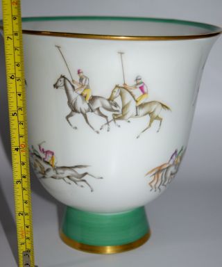 Vintage Art Deco Gio Ponti Richard Ginori Equestrian Vase Polo 1937 Italy 4