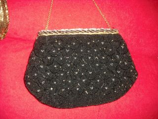 Jayne Mansfield Personally Owned & Black Beaded Evening Purse From Costumer