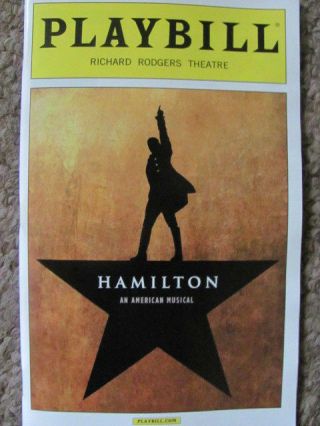 Hamilton Playbill Broadway Musical Alexander Lin Manuel - Miranda Jonathan Groff