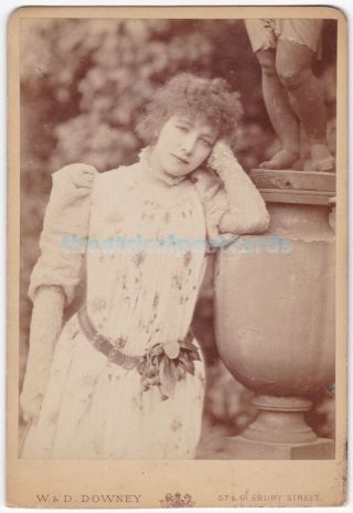 Stage Actress Sarah Bernhardt.  W & D Downey Cabinet Photo