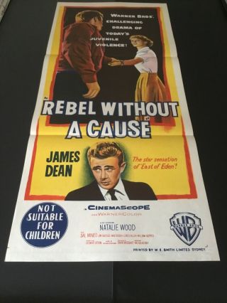 Rebel Without A Cause Australian Daybill 11x14 In Near.