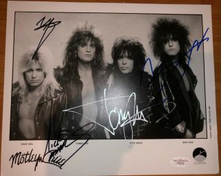 Motley Crue Autographed Signed Girls Tour 1987 Promo 8x10 Photograph Jsa