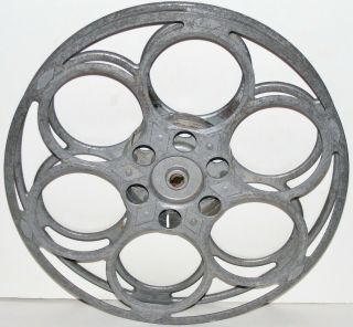 Vtg 15 inch Cast Aluminum 35mm Goldberg Bros Movie Projector Film Reel 1930/40 ' s 2