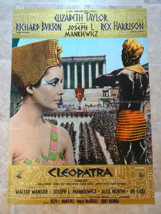 Elizabeth Taylor,  Richard Burton,  Rex Harrison Cleopatra 1963 Fox Jumbo Bustas