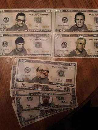U2 360 Tour Uncirculated Dollars For Crew Members (28 Bills, )