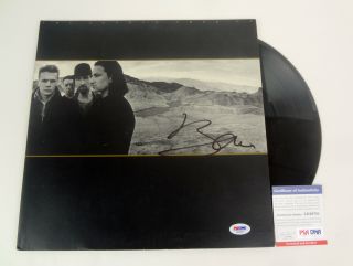 Bono U2 Signed Autograph The Joshua Tree Vinyl Record Album Psa/dna