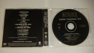 Metallica Poor Touring Me Australian Promotional Live 8 track cd 1998.  1000 only. 2