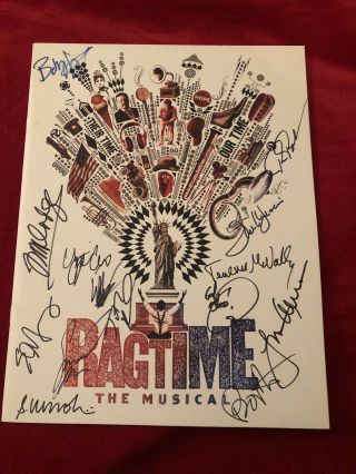 Ragtime Souvenir Program Signed Broadway Revival Terrance Mcnally Lynn Ahrens