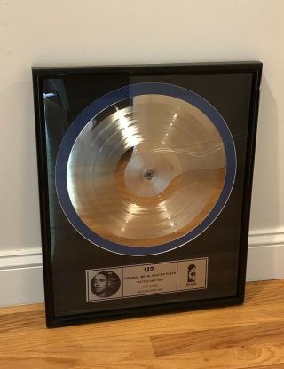 U2 Rattle and Hum Silver Metal Master Plate for Side Three in Frame 2