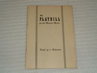 Death Of A Salesman 1949 Morosco Theatre Nyc Arthur Miller Playbill