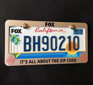 Beverly Hills 90210 Promo Fox License Plate,  2019; Rare Promotional Item; No Box
