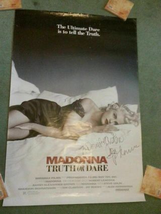 Madonna - Truth Or Dare (large Usa Promo Poster - Autographed By Madonna) 1990