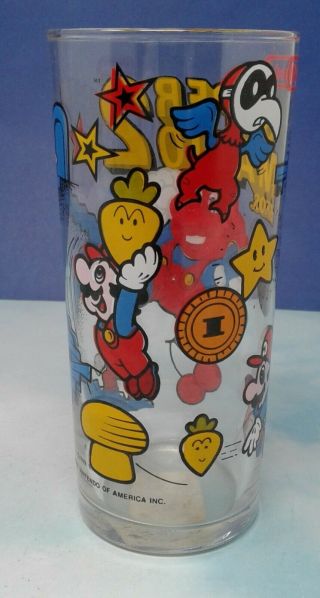Vintage Nintendo Mario Bros.  2 Drinking Glass 1989