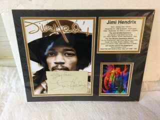 Jimi Hendrix Hand Signed Autograph Signature With Stay Inscription