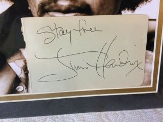 Jimi Hendrix Hand Signed Autograph Signature with Stay Inscription 2