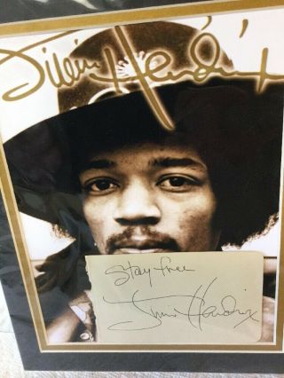 Jimi Hendrix Hand Signed Autograph Signature with Stay Inscription 3