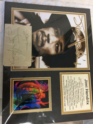 Jimi Hendrix Hand Signed Autograph Signature with Stay Inscription 6