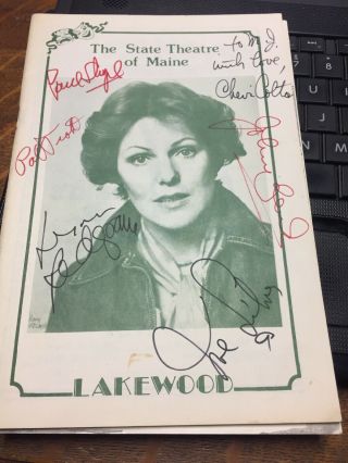 Lynn Redgrave Autographed Lakewood Theatre,  Skowhegan,  Maine Playbill Program