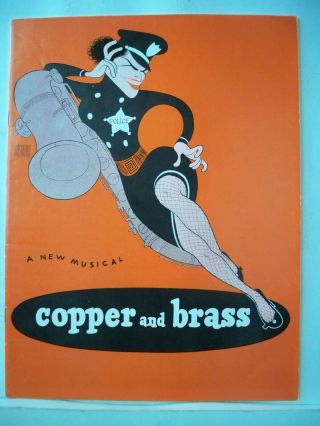 Copper And Brass Souvenir Program Nancy Walker / Joan Blondell Tryout Flop 1957