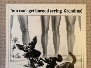 GREMLINS 1984 SS Theatrical Advance Poster 27 x 41 2