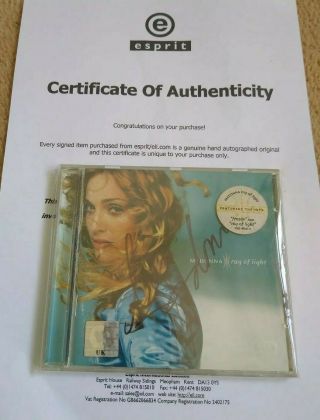 Madonna Ray Of Light Uk Cd Signed/autographed Very Rare Real Promo Madame X