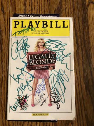 Legally Blonde The Musical Playbill With Laura Bell Bundy Autograph