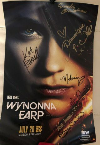 Melanie Scrofano Tim Rozon,  5 Signed Wynonna Earp Sdcc 2018 Poster Wayhaught