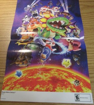 Mario Galaxy 15.  5  X11.  5  Nintendo Power Collectible Double Sided Poster