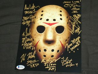 9x Jasons Signed 8x10 Photo Friday The 13th Kane,  Steve Dash,  Beckett Bas